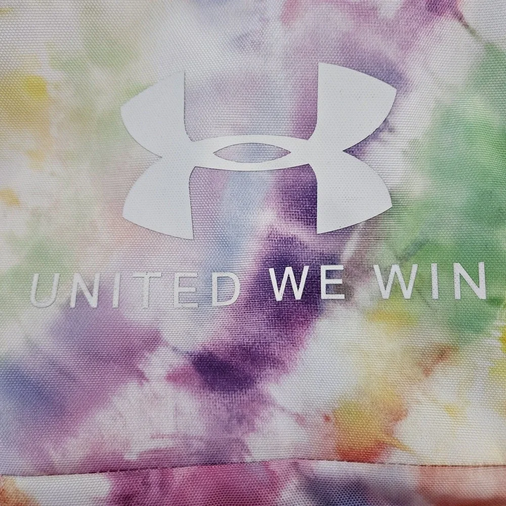Under Armour Multi Tie Dye United We Win Backpack Rainbow Athletic School Bag